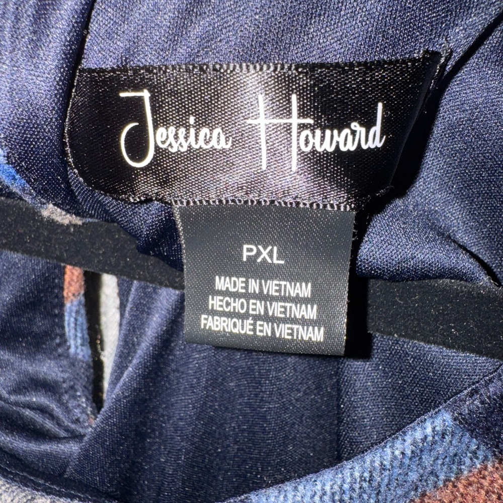 Jessica Howard Multicolor Plaid Long Sleeve Dress - Picture 3 of 4